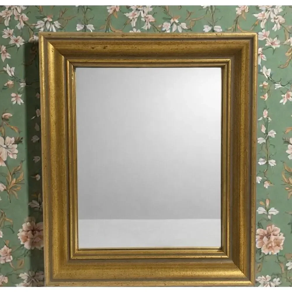 Vintage Gold Wood Frame Mirror 12.5